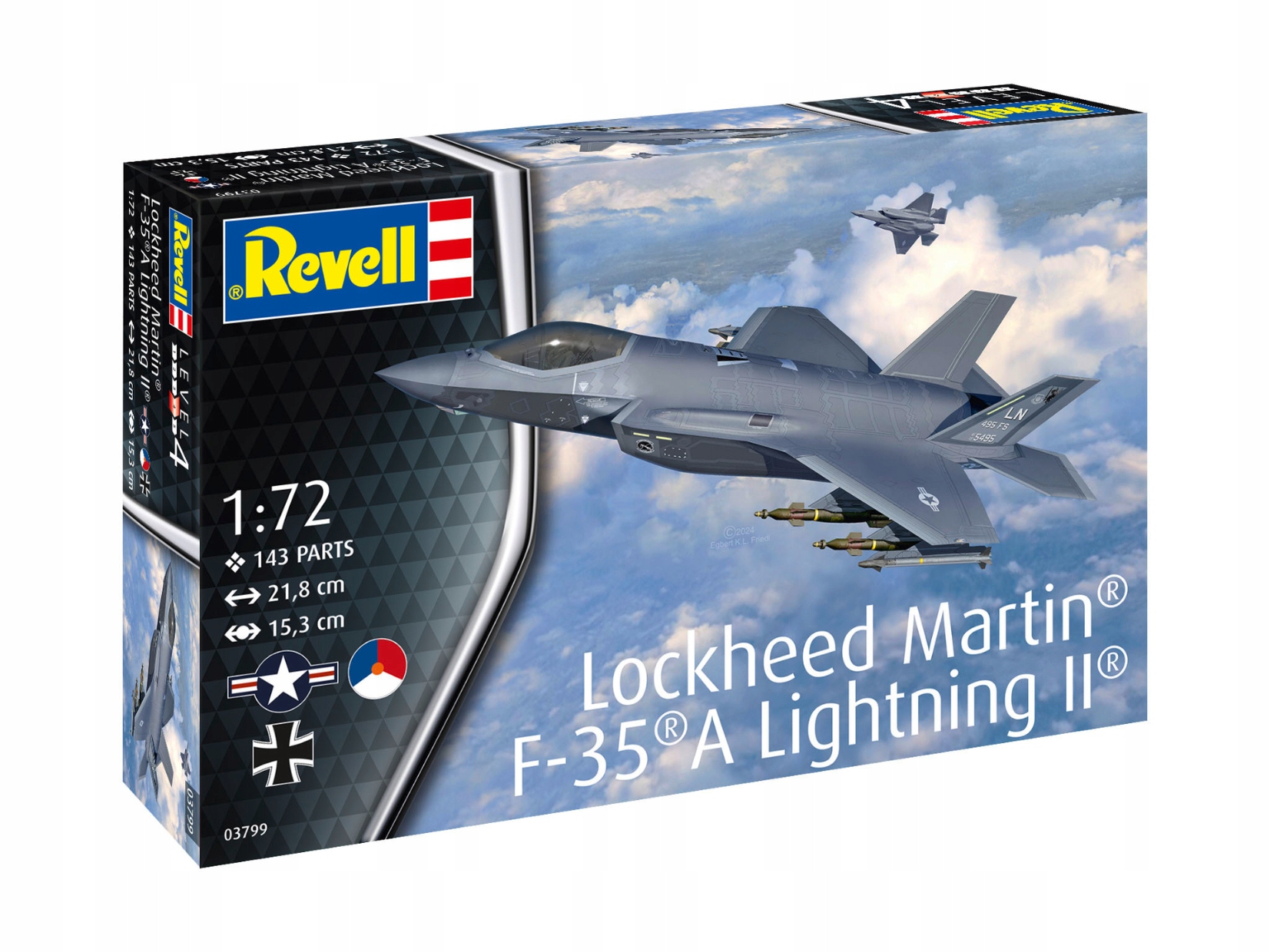 Model plastikowy Lockheed Martin F-35A Lightning II 1/72 – Doskonała replika nowoczesnego myśliwca