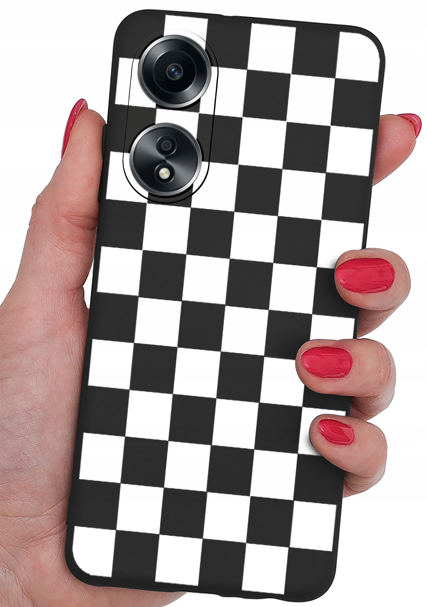 Etui do Oppo A58 4G CASE WZORY MATT PLECKI + Szkło Ochronne 9H – Ochrona i styl w jednym