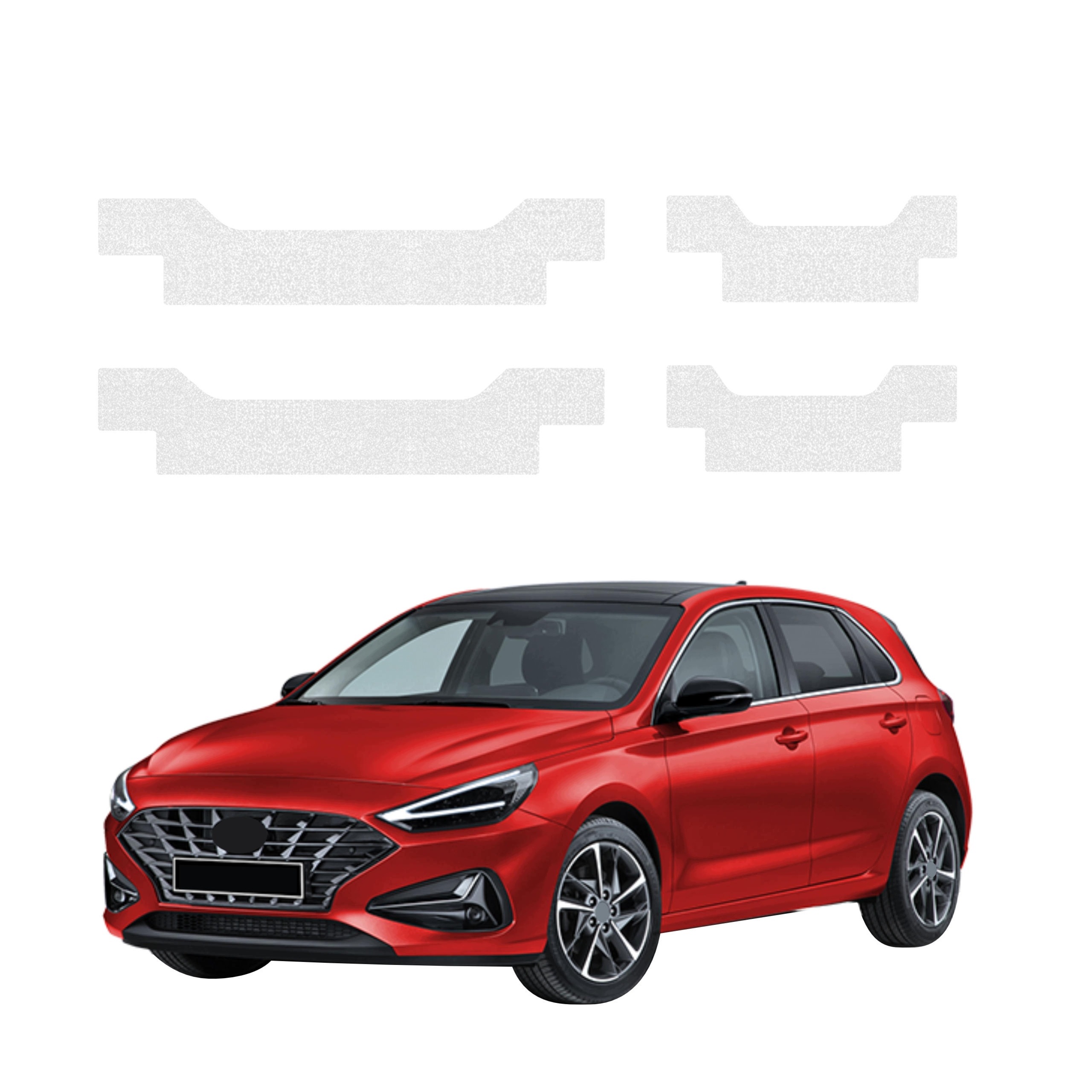 Bezbarwna powłoka techniczna HeavyDuty Clear na progi do Hyundai i30 Hatchback (2020-2026)