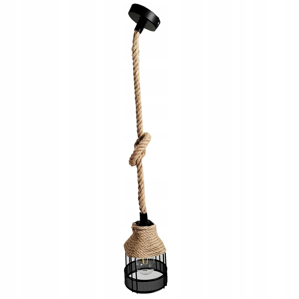 Lampa oprawa sznur jutowy konopny RC11 – Stylowa i funkcjonalna dekoracja wnętrz