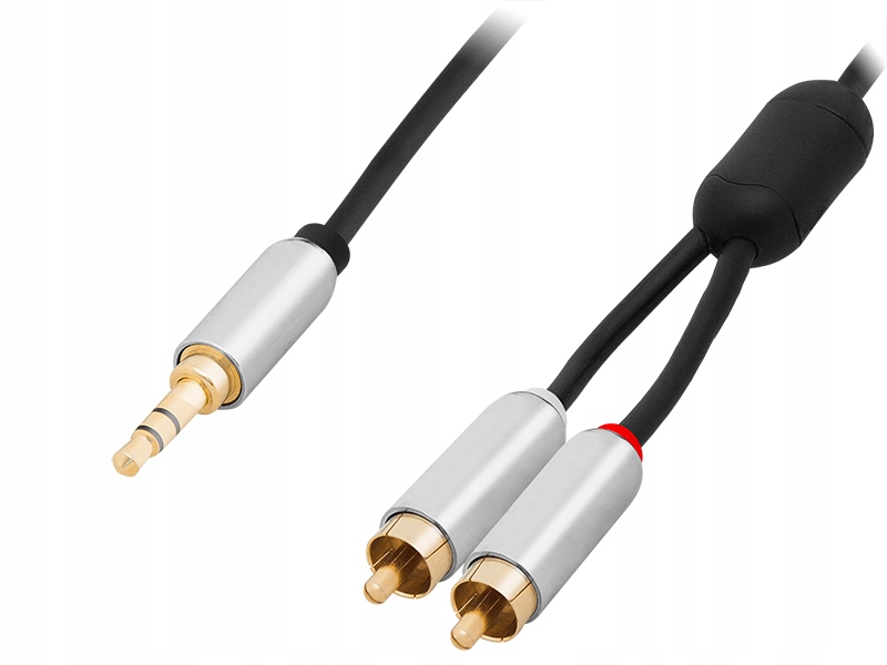 Przyłącze wtyk 3,5st-2xRCA 1,5m metal – Wysoka jakość dźwięku