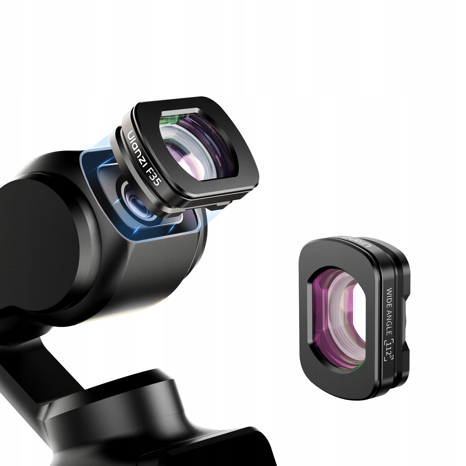 FILTR Obiektyw Szerokokątny Soczewka Wide Angle do DJI OSMO POCKET 3 / ULANZI / F35 – Doskonałe akcesorium do Twojej kamery