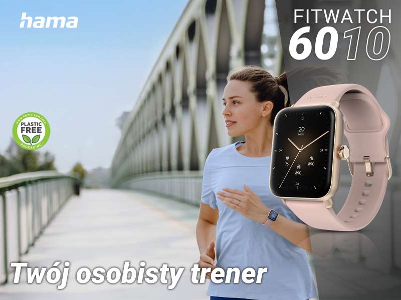 Wyraźny wyświetlacz TFT w smartwatchu Hama 6010