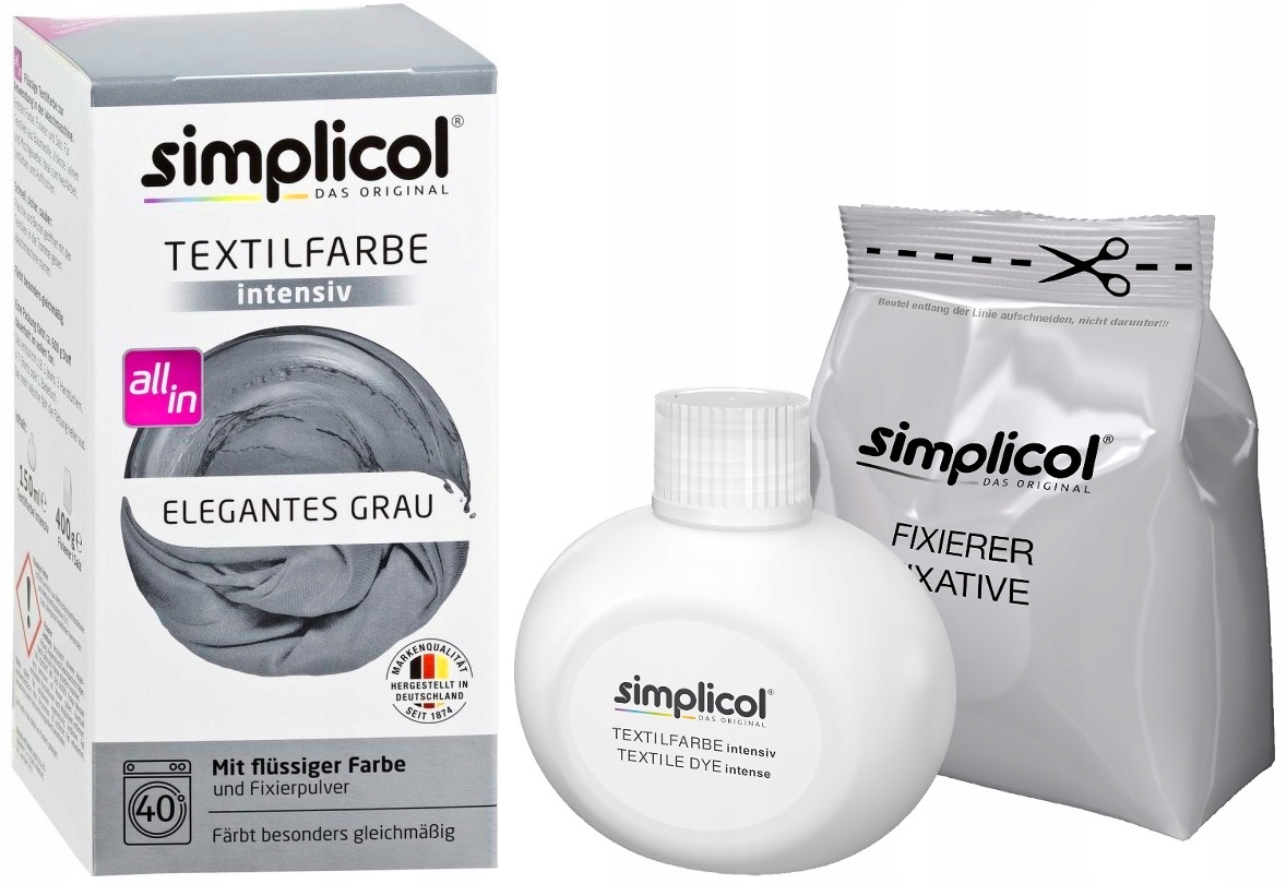 Simplicol Farba do tkanin Elegancki Szary 560g – Ożyw swoje tekstylia