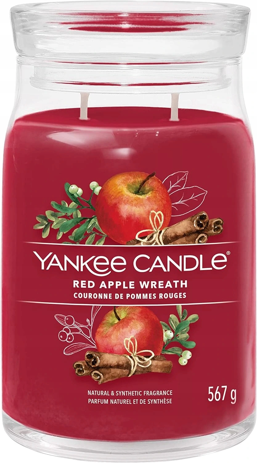 Yankee Candle Red Apple Wreath – Świeca zapachowa, która wprowadza świąteczny nastrój
