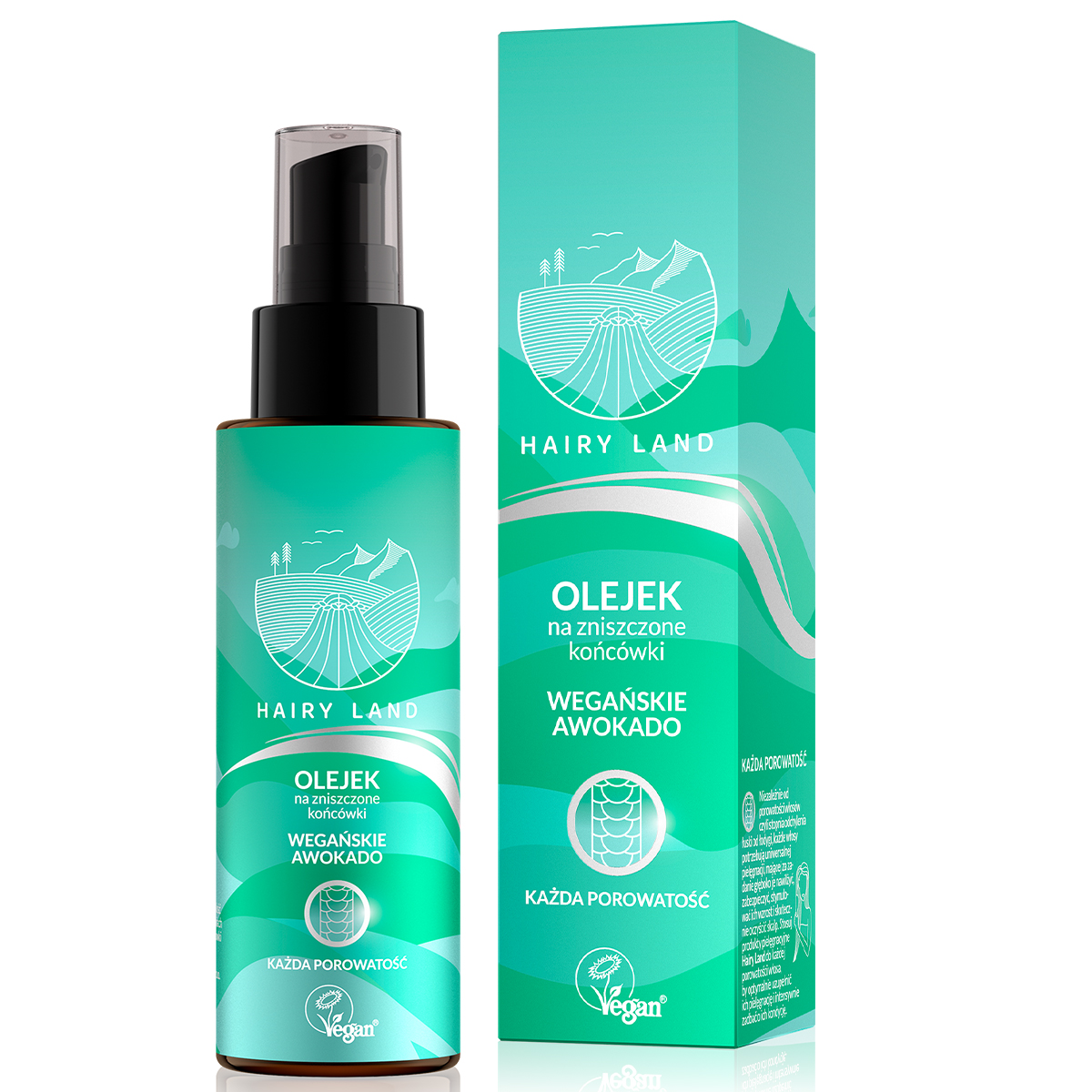 Hairy Land Wegańskie Awokado Olejek na zniszczone końcówki – Naturalna pielęgnacja dla Twoich włosów