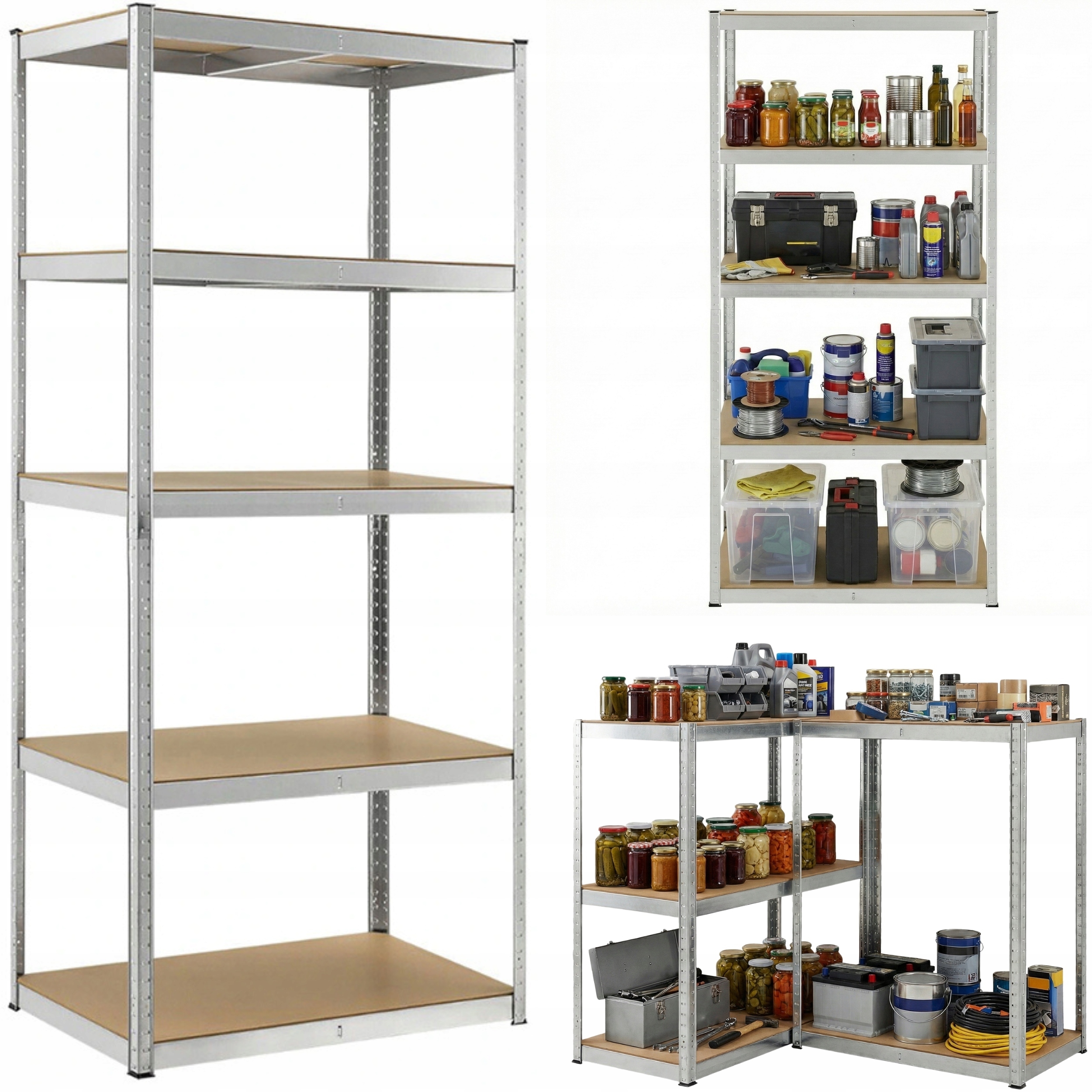 Regał metalowy magazynowy 150x75x30 cm – Idealne rozwiązanie do biura i magazynu