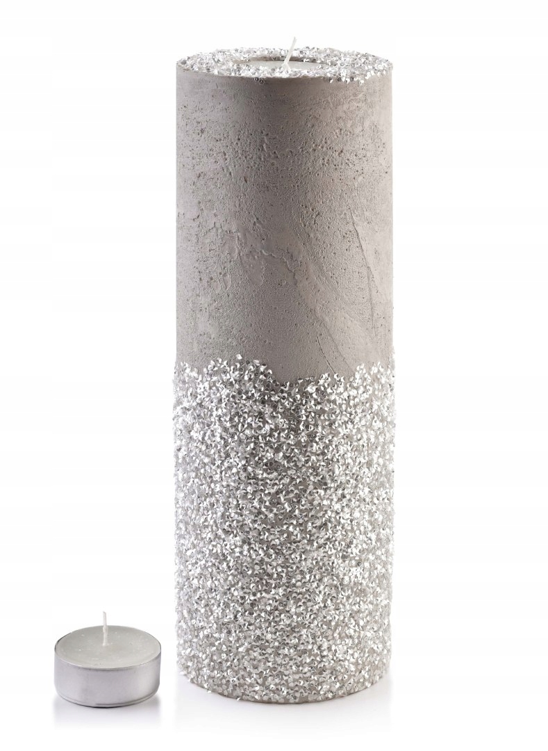 Świeca Lampion Walec 120x360 Diament Len Biały – Elegancja i funkcjonalność w Twoim wnętrzu