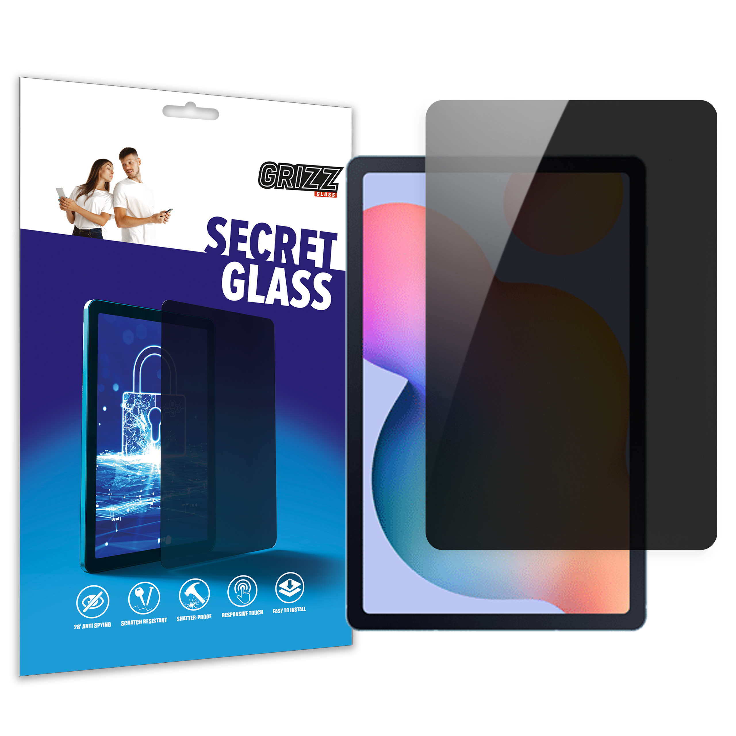 GrizzGlass Szkło prywatyzujące GrizzGlass SecretGlass do Samsung Galaxy Tab S6 Lite 2022 – Ochrona Twojej prywatności