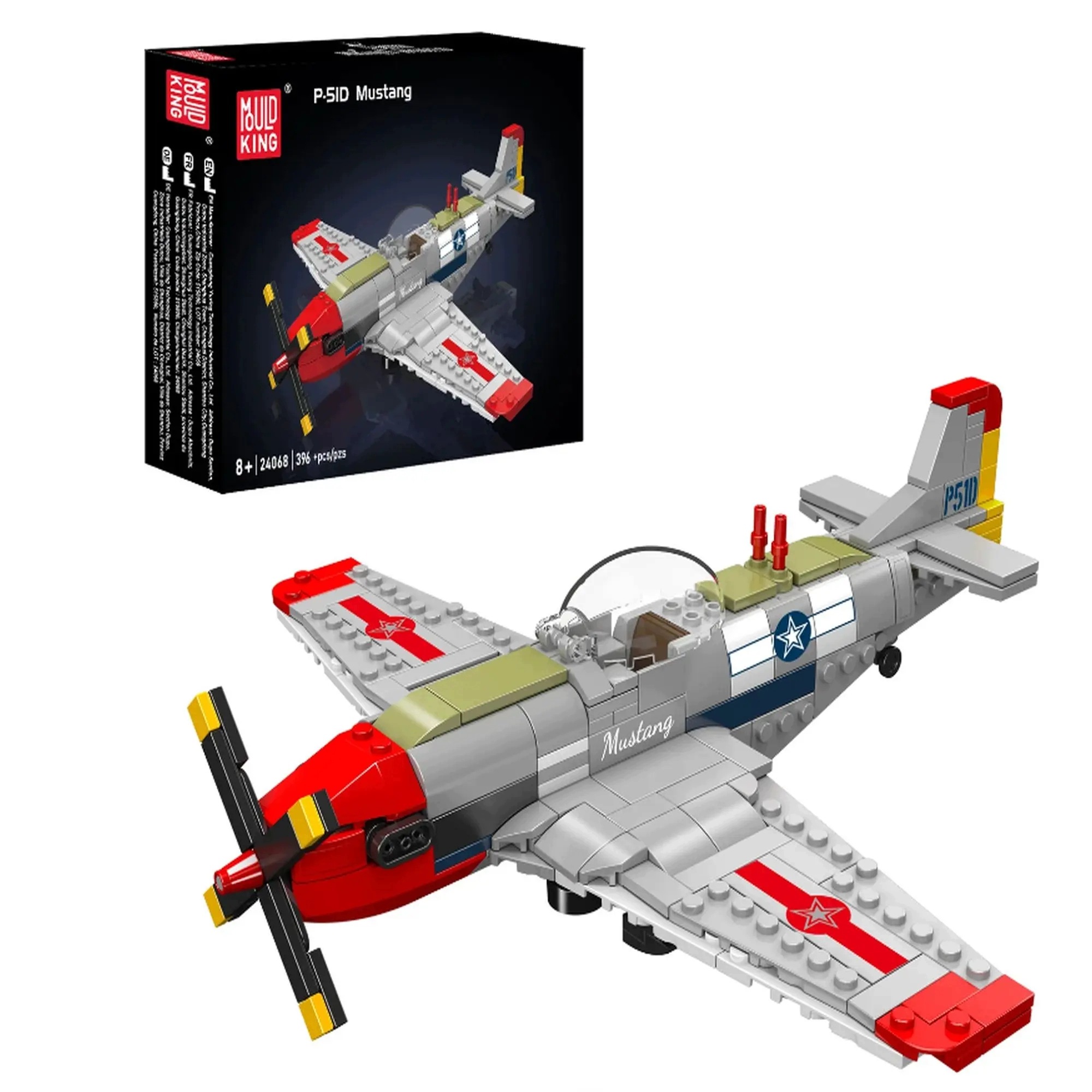 Mould King P-51D Mustang 24068 – Zestaw klocków dla małych konstruktorów