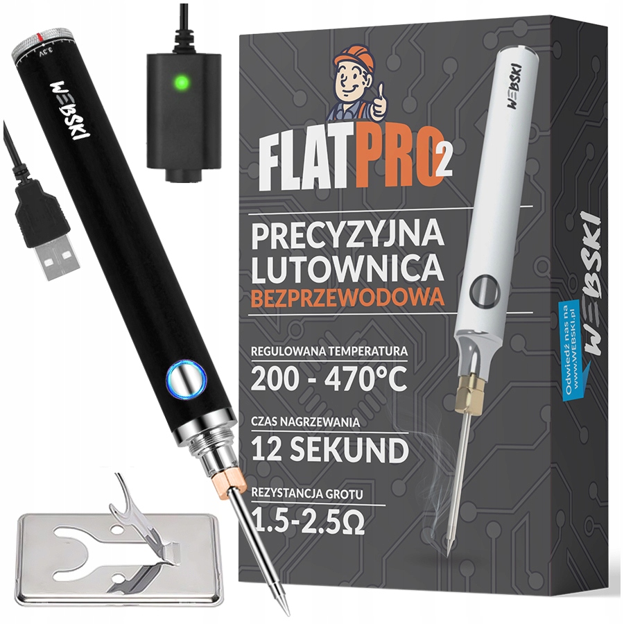 Belaidis FlatPro2 lituoklis z regulatorem temperatury – Idealny do majsterkowania