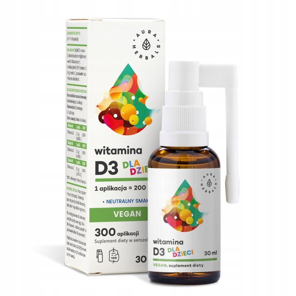 Witamina D3 Vegan dla dzieci AUR390 – Zdrowie i wsparcie dla najmłodszych