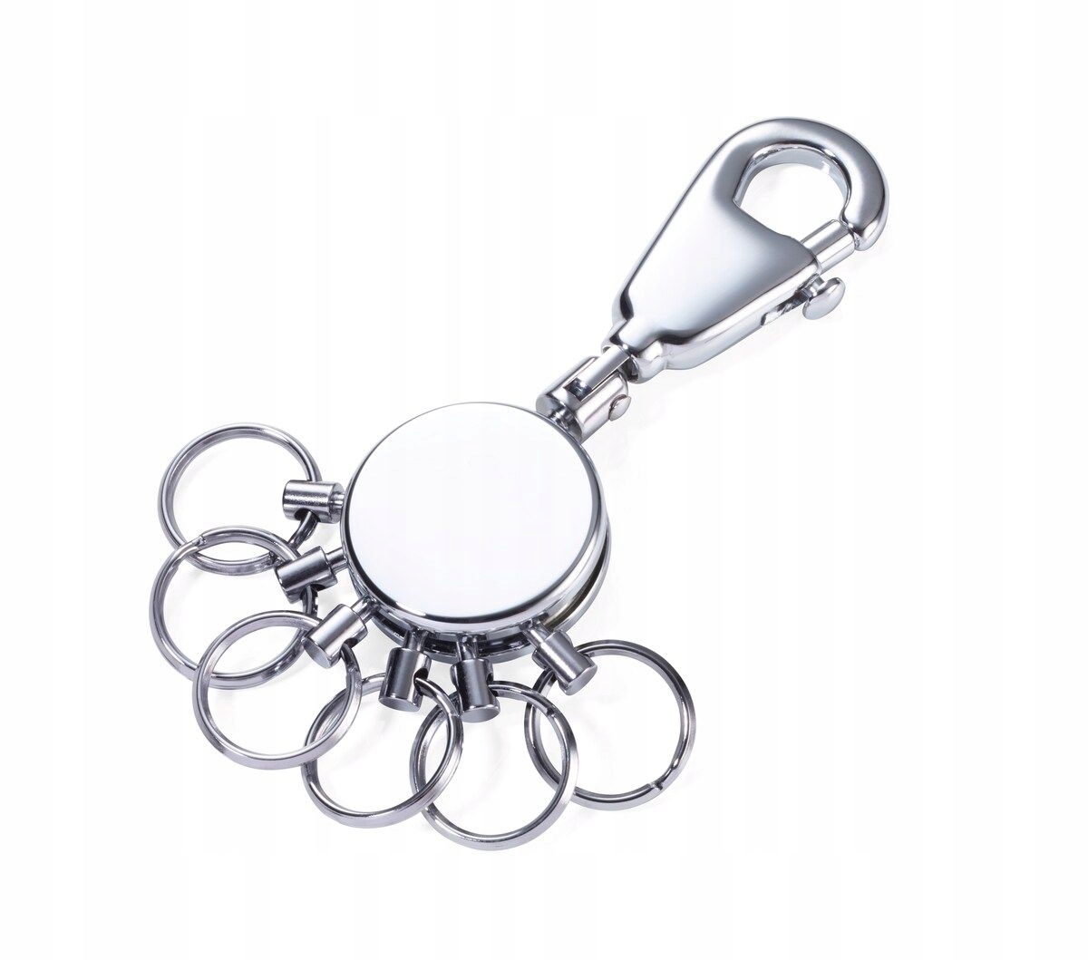 Brelok do kluczy z karabińczykiem PATENT srebrny – Stylowy dodatek do codzienności