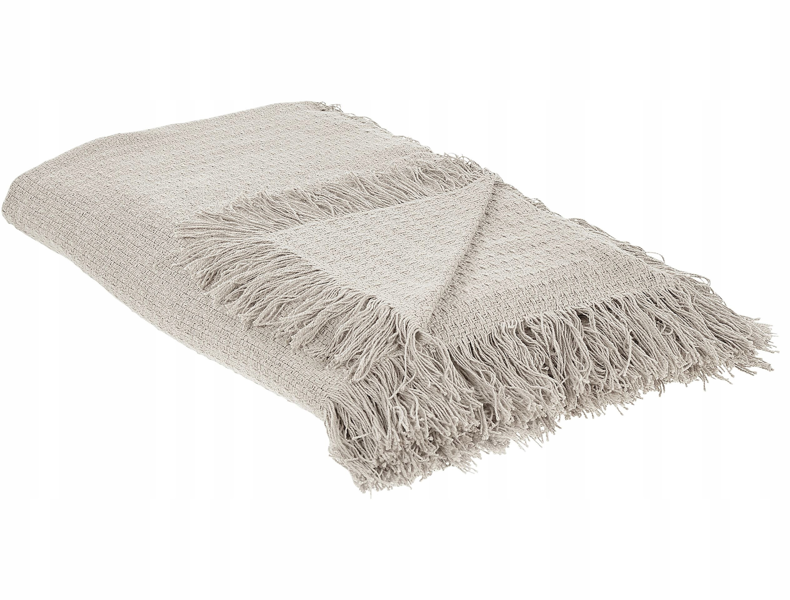 Narzuta na łóżko YERBENT Bawełna 200 x 220 cm Beżowoszary – Elegancja i komfort w Twojej sypialni