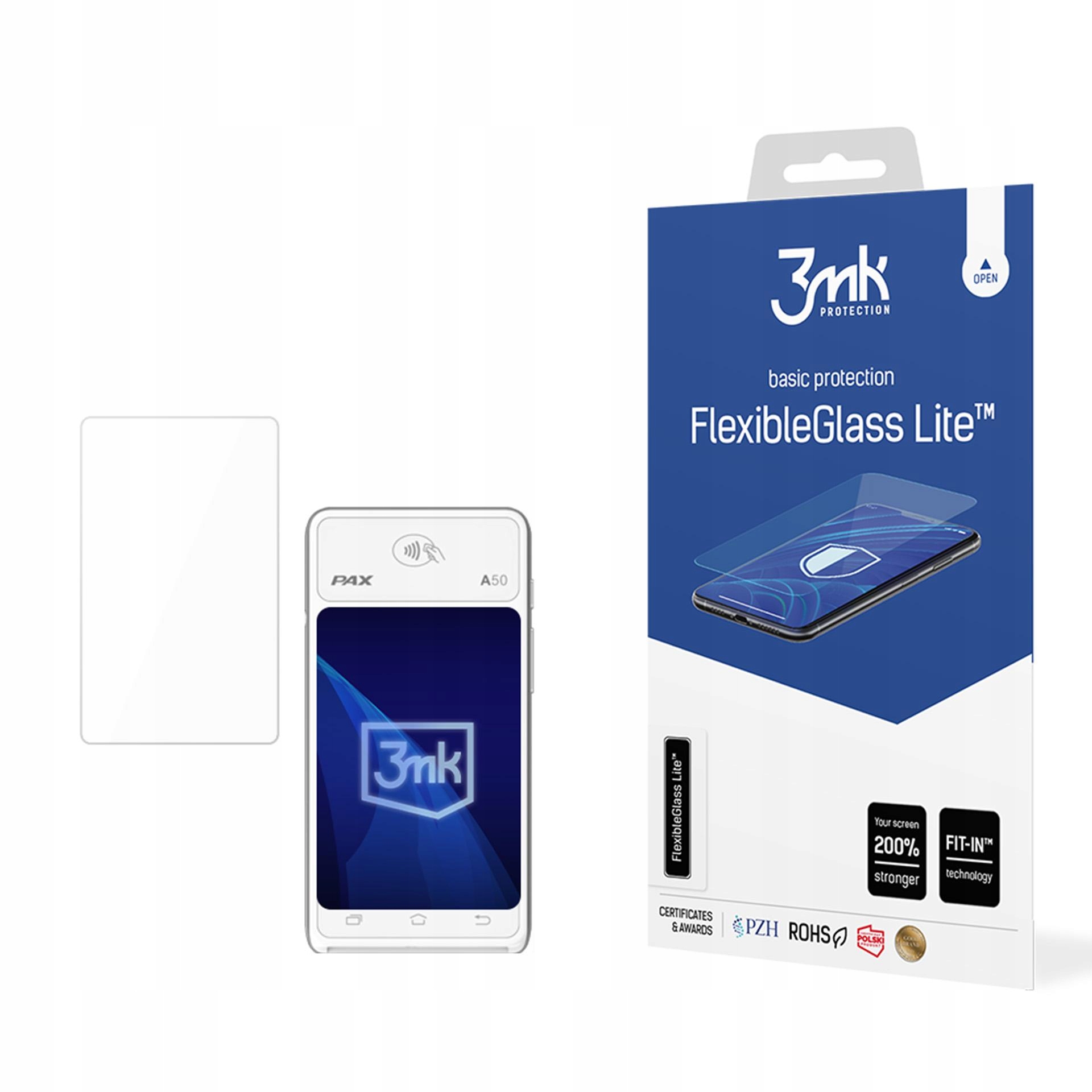 PAX A50S - 3MK FLEXIBLEGLASS LITE – Najcieńsze szkło hybrydowe na rynku