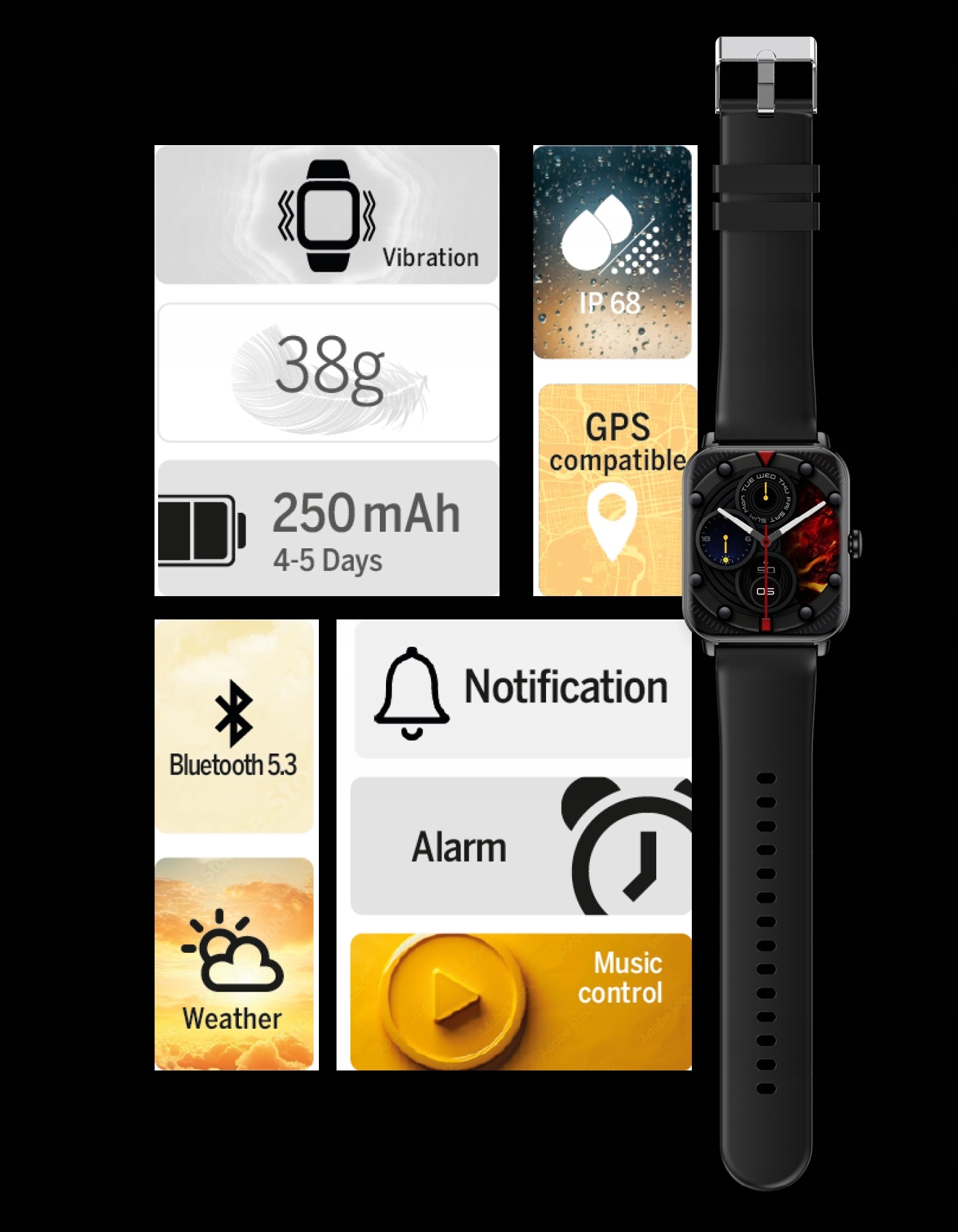 Pojemność baterii 250 mAh – Długi czas pracy