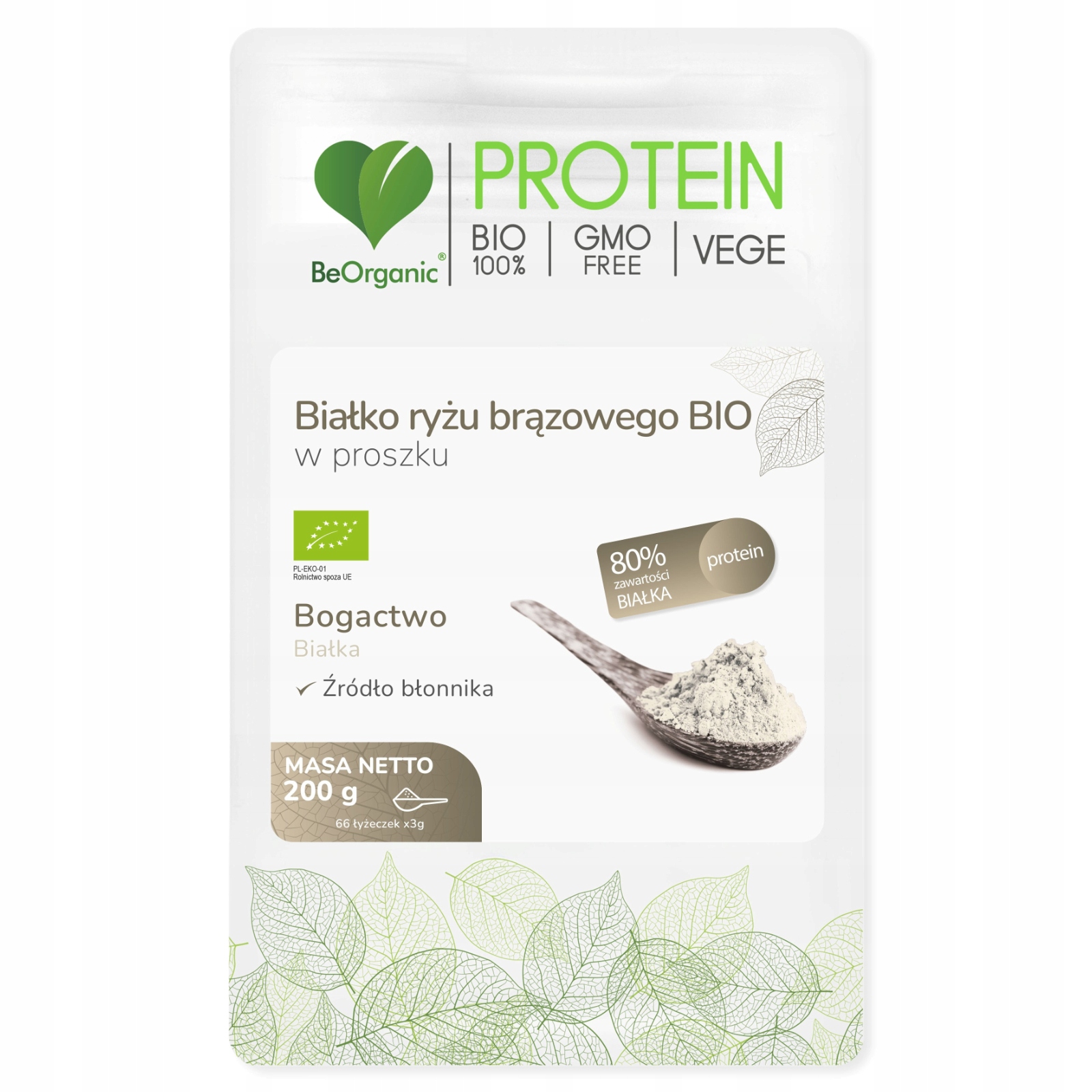 Białko ryżu brązowego BIO* w proszku 200g – wsparcie dla aktywnych