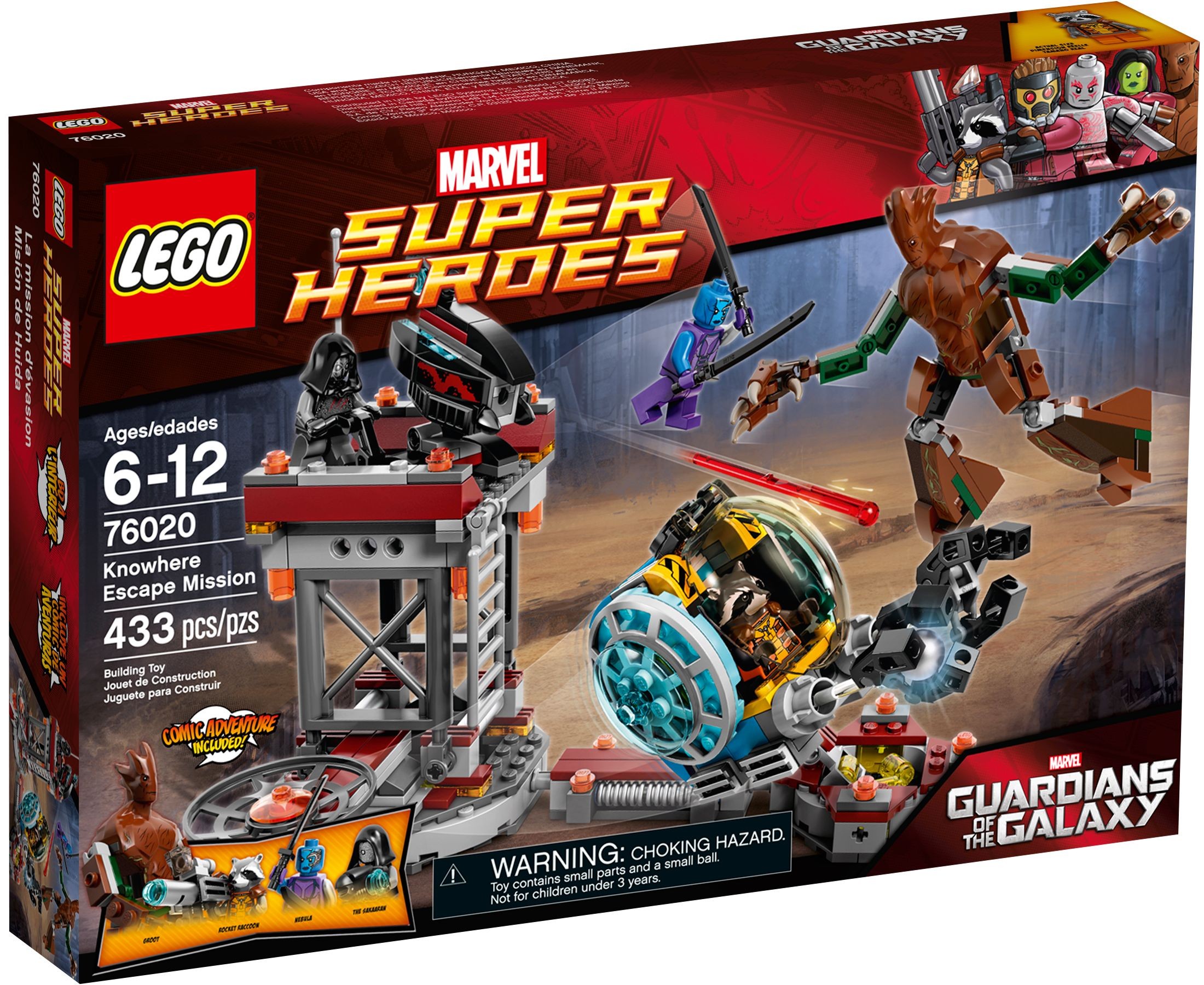 LEGO Super Heroes 76020 – Ucieczka z bazy Knowhere – Przygoda z Grootem i Kosmicznym szopem