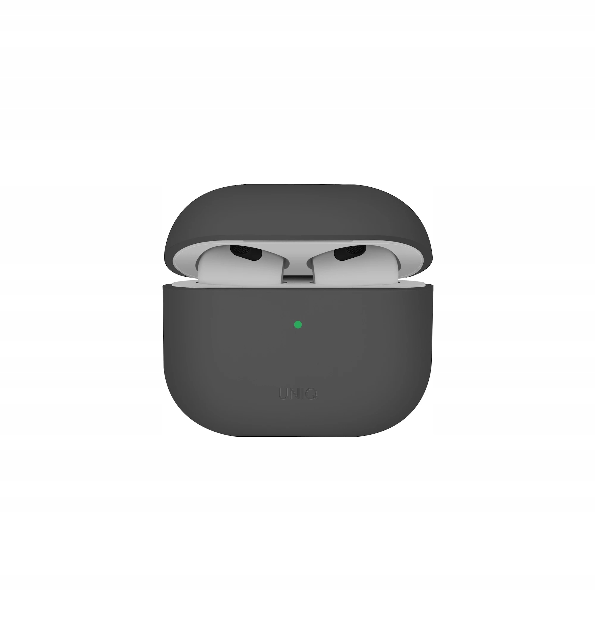 UNIQ Lino – Szare etui silikonowe do AirPods 4 – Elegancja i ochrona w jednym