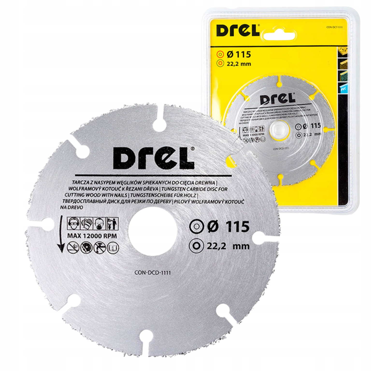 DREL Piła tarczowa 115 mm do drewna z gwoździami – Idealne narzędzie do cięcia