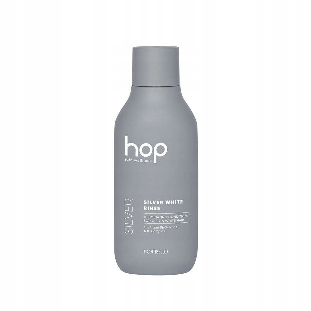 Odżywka Montibello HOP Silver White Rinse 750 ml – Rozświetlający blask dla siwych i platynowych włosów