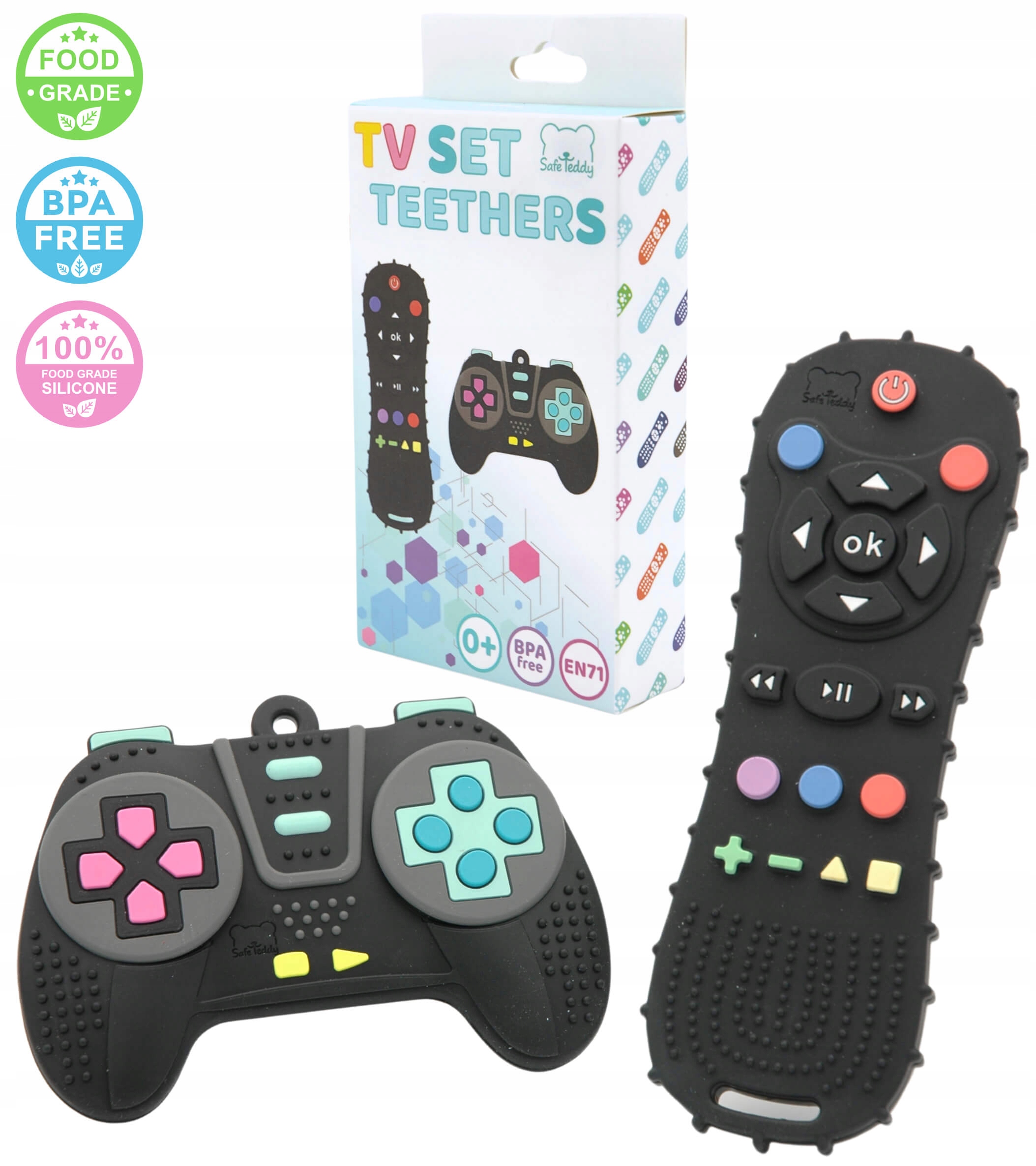 SafeTeddy Gryzak silikonowy pilot TV – Idealny towarzysz podczas ząbkowania