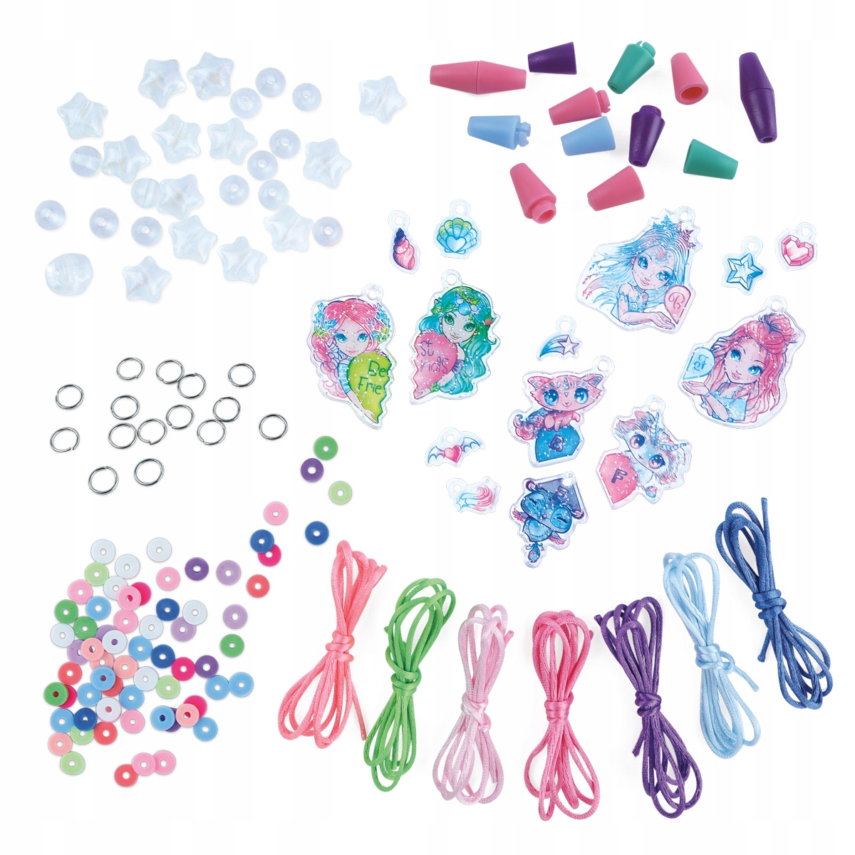 Kolorowe jedwabne sznurki w 7 odcieniach