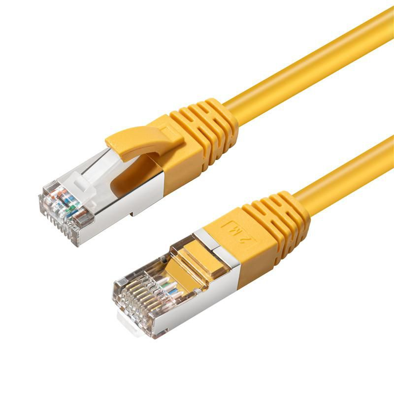 Kabel RJ-45/RJ-45 kat.6 S/FTP Żółty 10m – Wysoka jakość połączeń sieciowych
