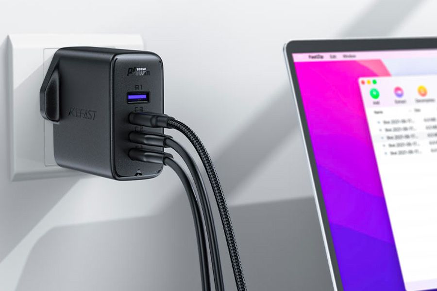 Szybka ładowarka GaN UK 100W Acefast (A40)