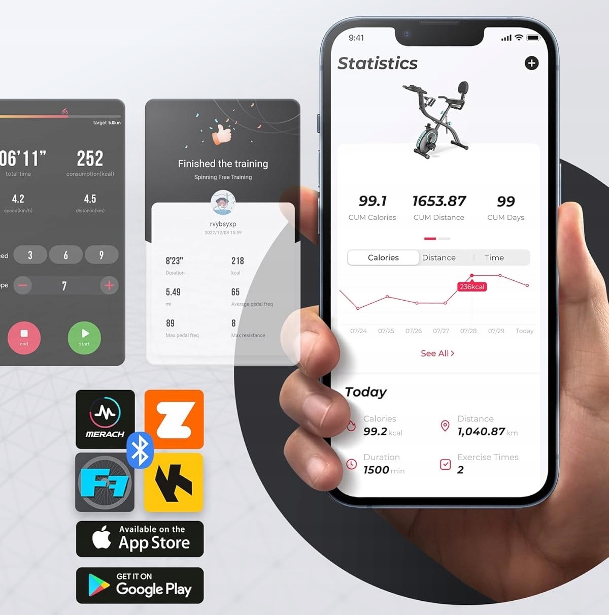 Interaktywny monitor LCD – Śledź swoje postępy w czasie rzeczywistym