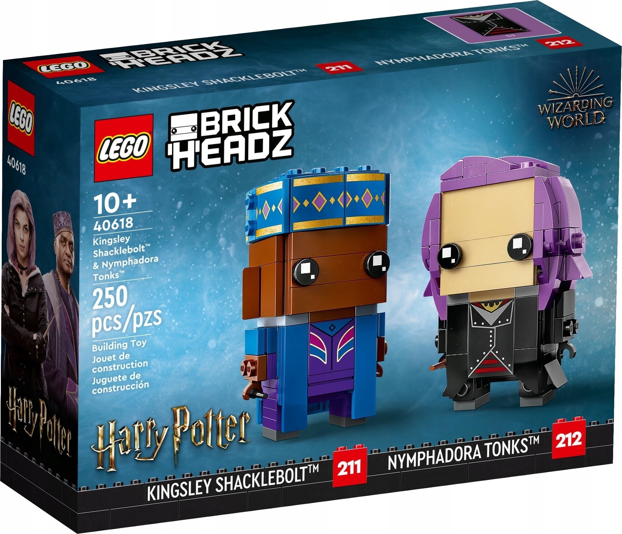 Klocki LEGO BrickHeadz 40618 - Kingsley Shacklebolt i Nimfadora Tonks