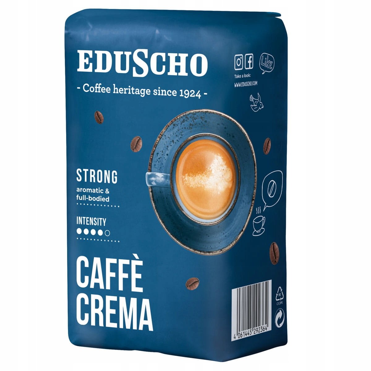 Kawa ziarnista Osram Eduscho Crema Strong 500g – Aromatyczna podróż do smaków świata