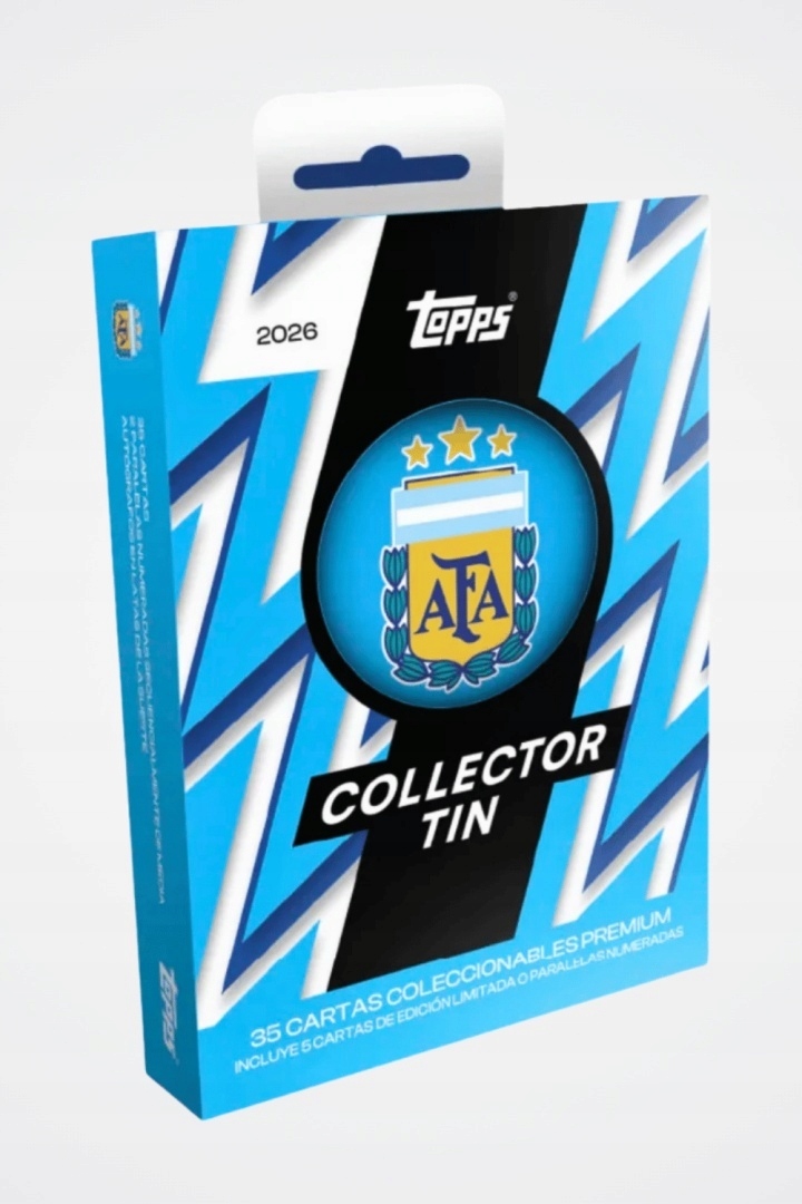 Puszka KART PIŁKARSKICH Topps Argentina Collector Tin 2025/26 – Oficjalna edycja dla fanów Argentyny