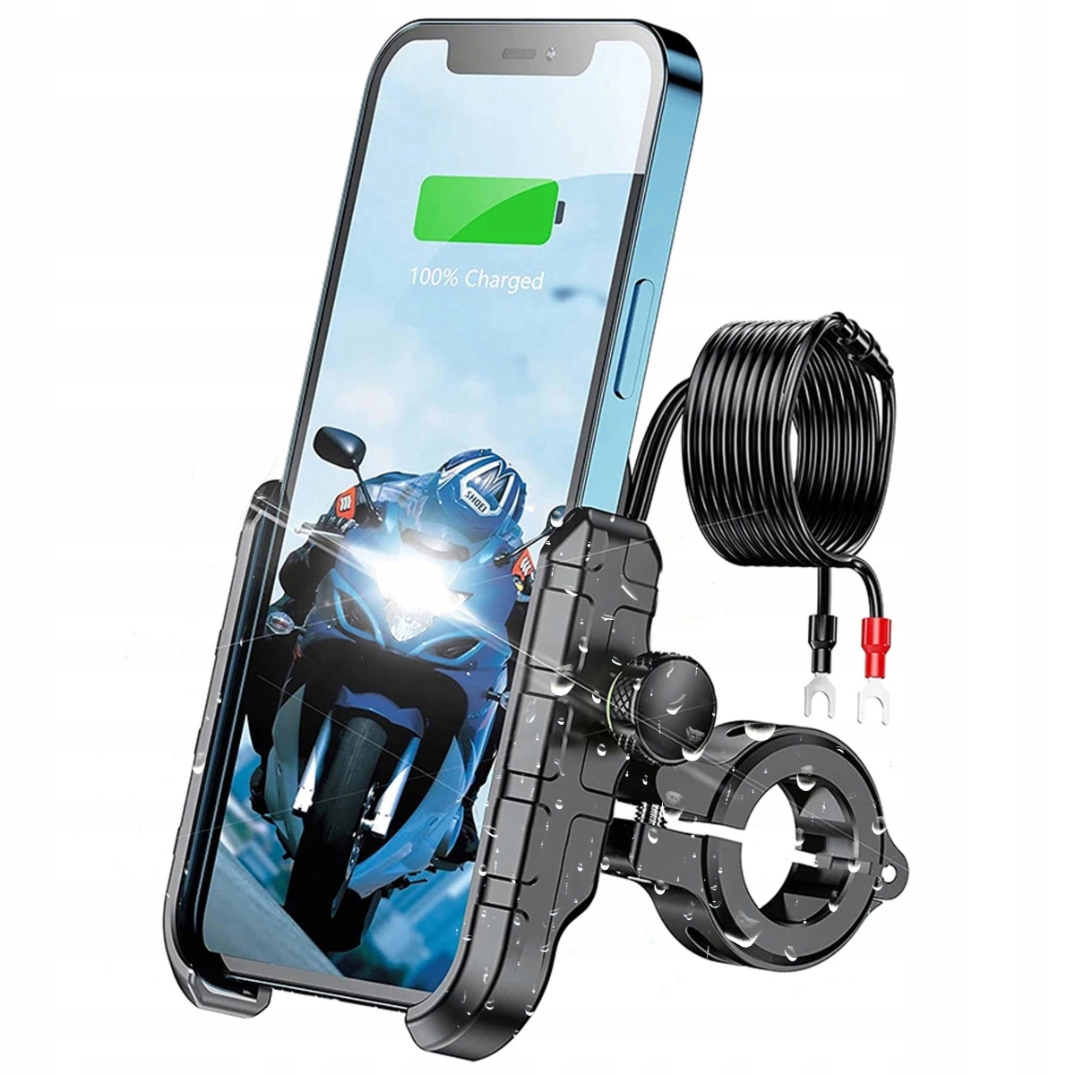 Uchwyt motocyklowy z ładowarką indukcyjną USB QC 3.0 Kewig KWG-M8 – Idealne rozwiązanie dla motocyklistów