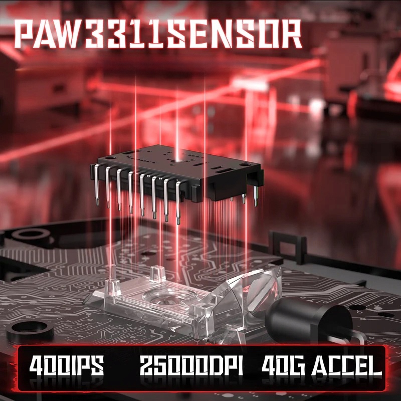 Lekka konstrukcja i zaawansowany sensor PixArt PAW3311