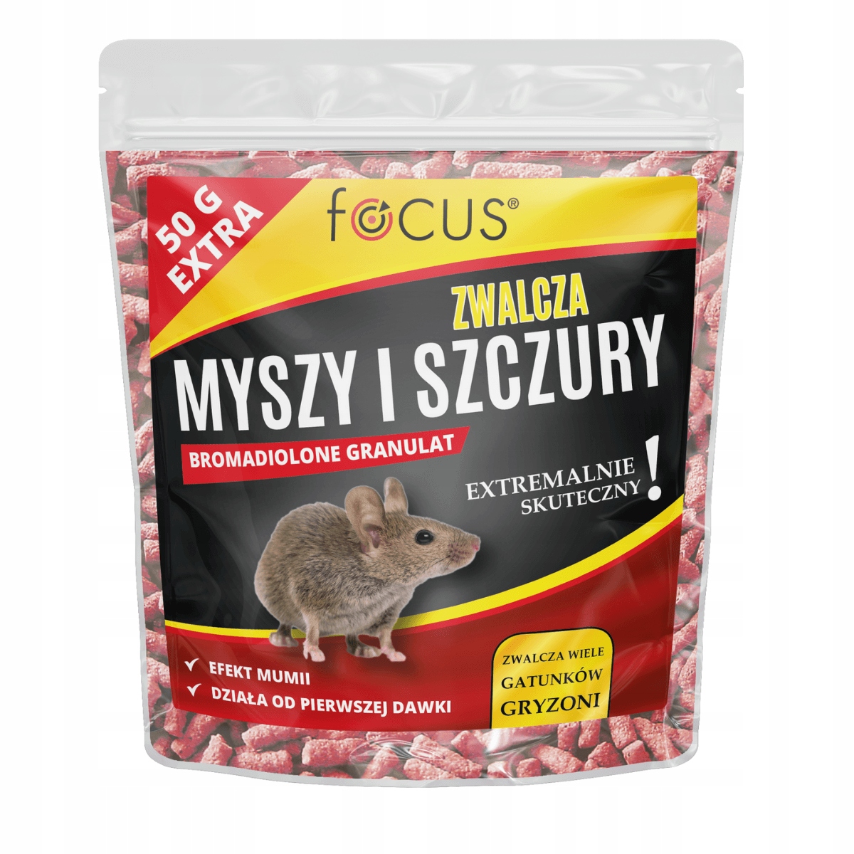 Trutka na myszy i szczury granulat bromadiolone Focus 1 kg – Skuteczne rozwiązanie w walce z gryzoniami