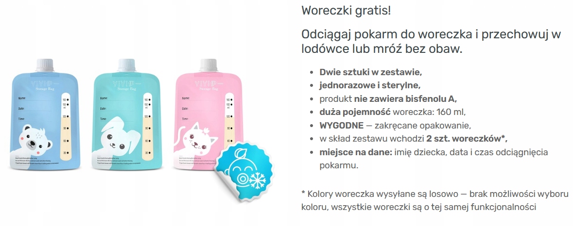 Woreczki do mrożenia mleka 10szt 160ml – Idealne dla młodych rodziców