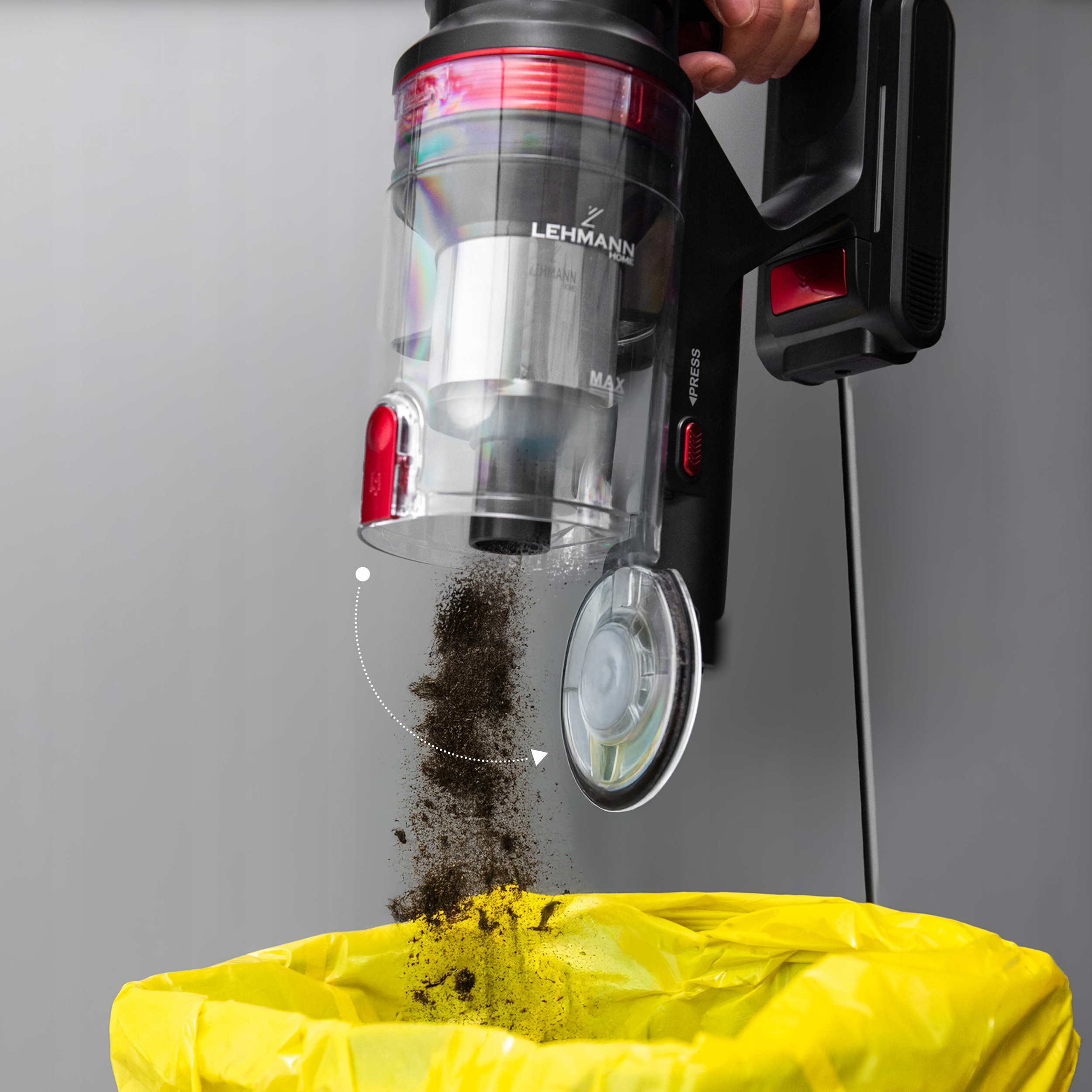 ODKURZACZ PIONOWY BEZPRZEWODOWY RĘCZNY BEZWORKOWY ELEKTROSZCZOTKA LED 450W Pojemność zbiornika na kurz 1.6 l