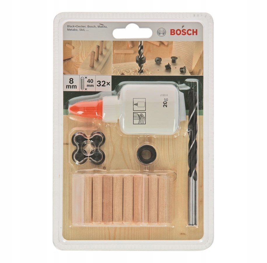 Zestaw kołków średnica 8 mm 32PC – Idealne rozwiązanie do drewna