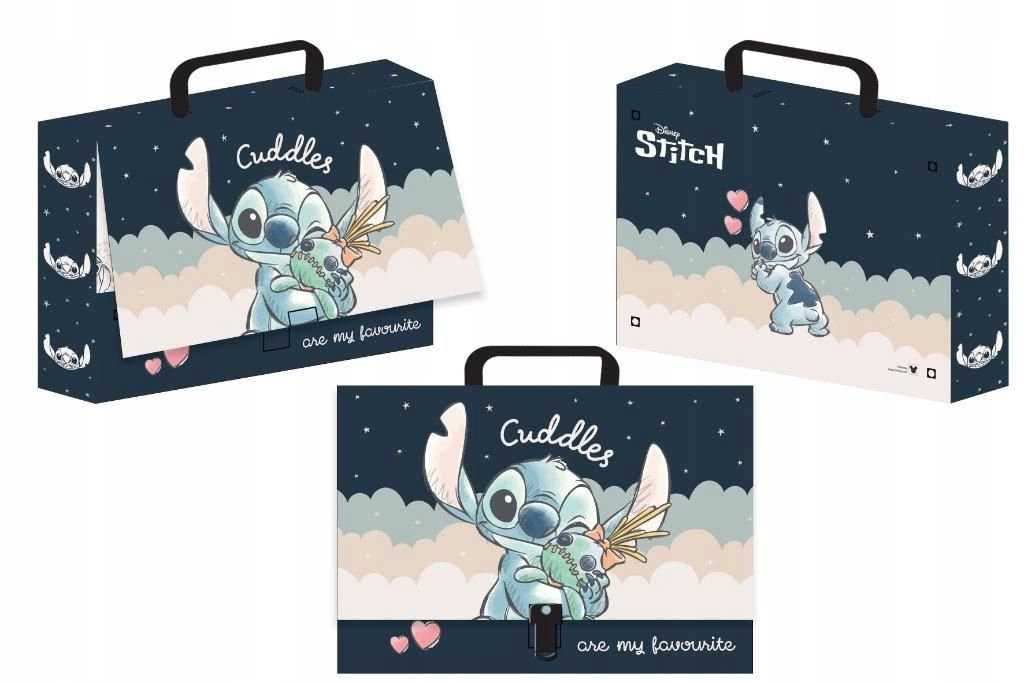 Teczka z rączką walizeczka Stitch – Idealne przechowywanie dla małych artystów
