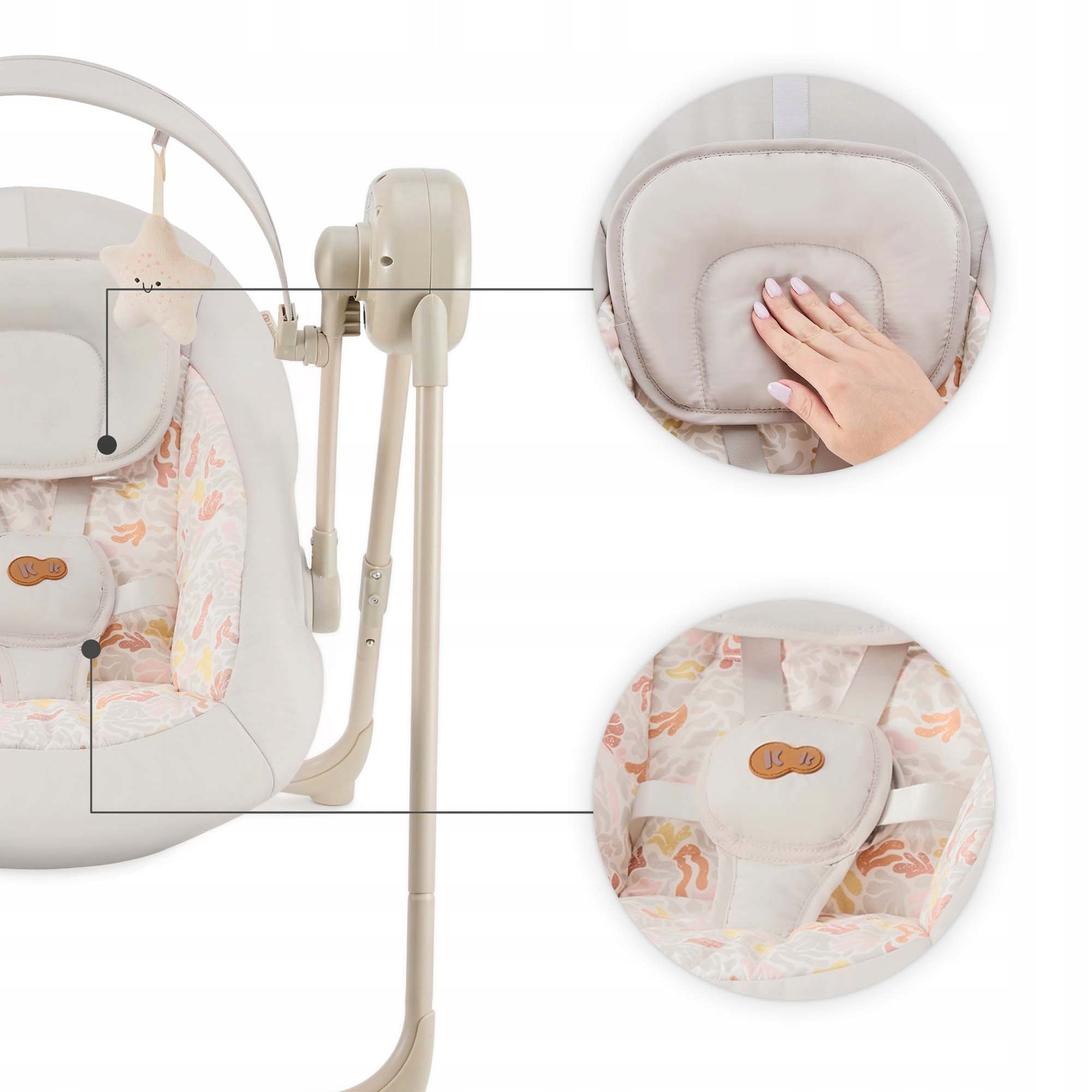 Bezpieczeństwo i wygoda – 5-punktowe pasy i ergonomiczne siedzisko