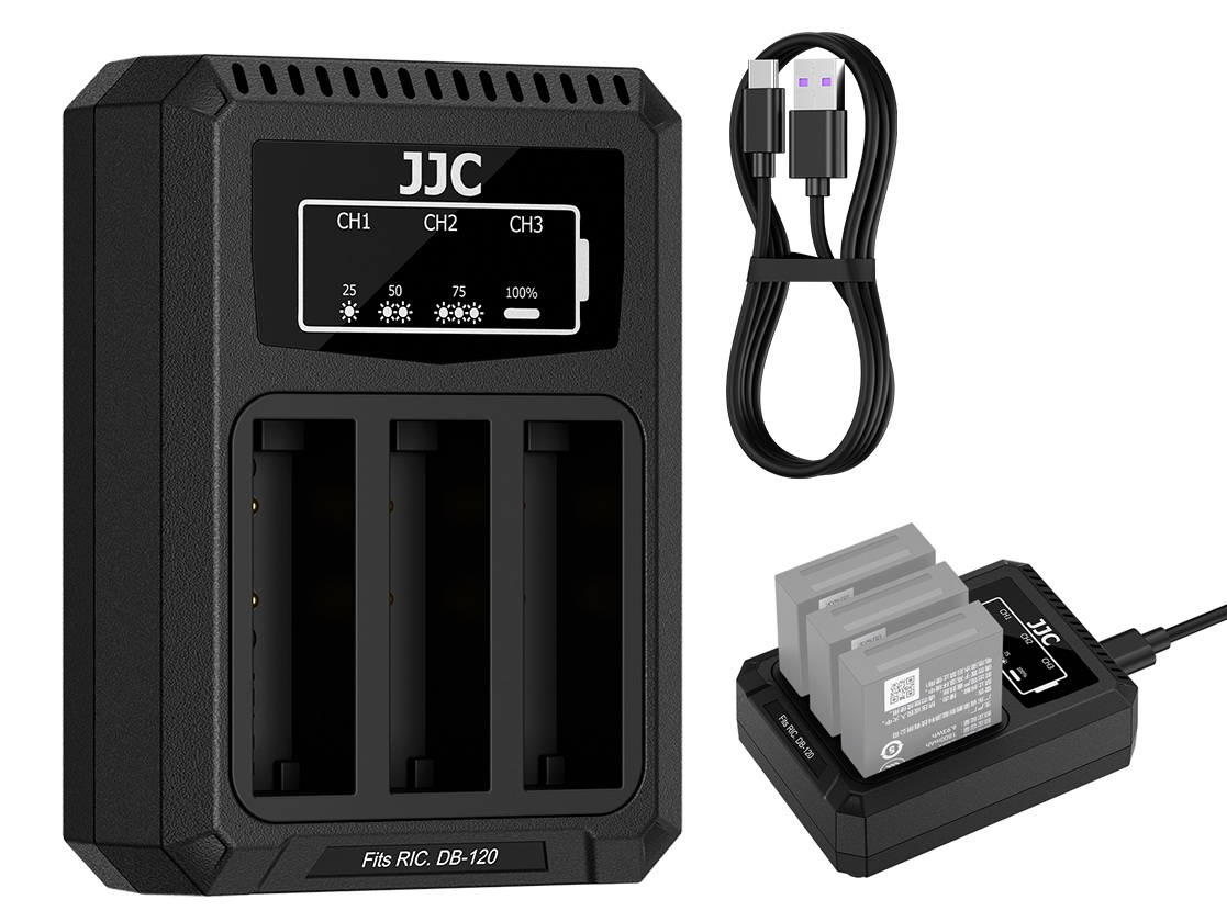Potrójna Ładowarka USB na 3 Akumulatory DB-120 do Ricoh – Wydajność i wygoda