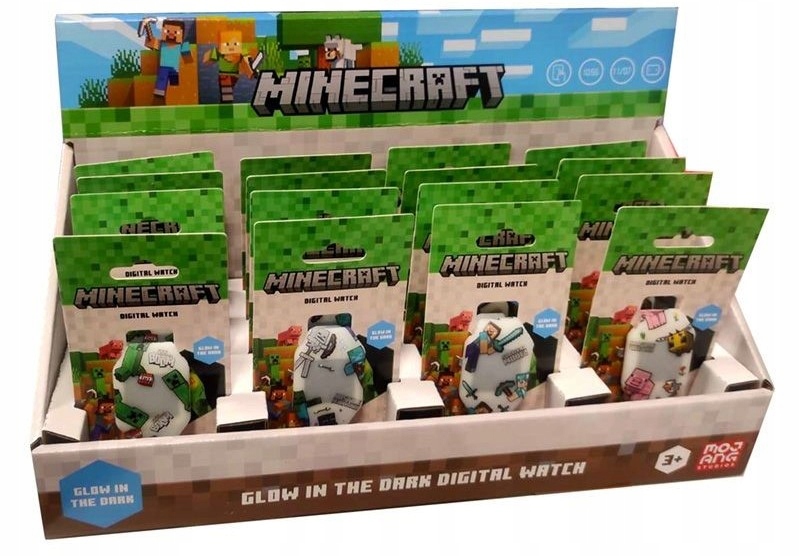 Zegarek cyfrowy silikonowy świeci Minecraft – Idealny dla fanów gry