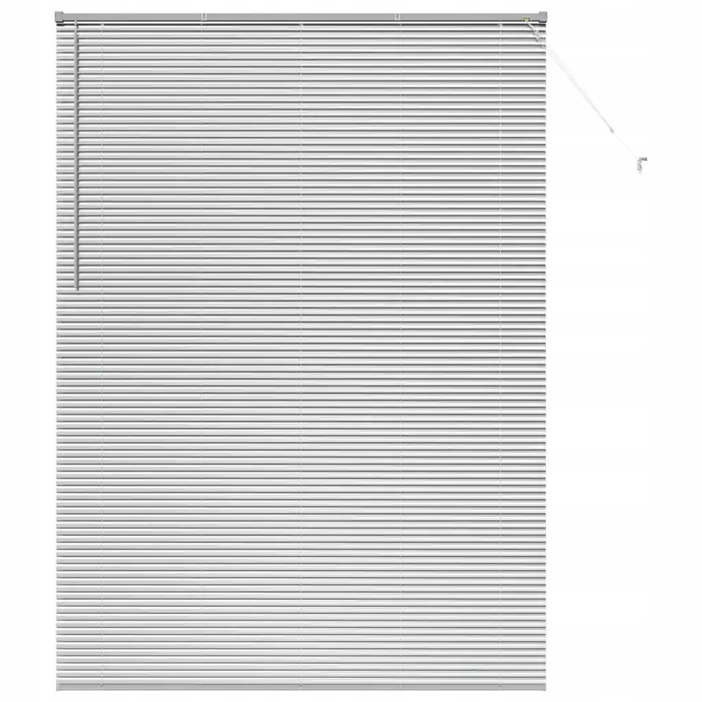 Żaluzja okienna z zasłonami ręczne Srebrny Aluminium – Elegancka ochrona Twojego wnętrza