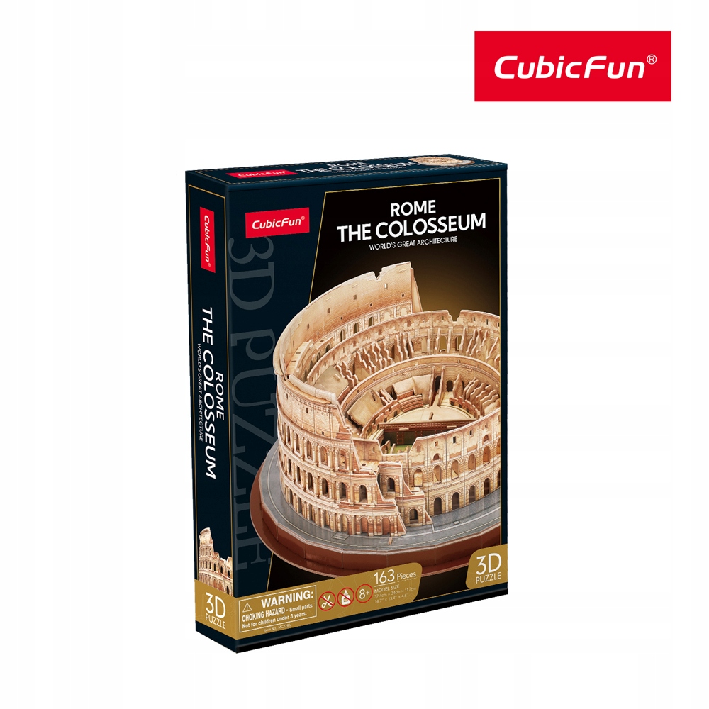 Cubic Fun Puzzle 3D 163 elementy Koloseum w Rzymie – Kreatywna zabawa dla dzieci