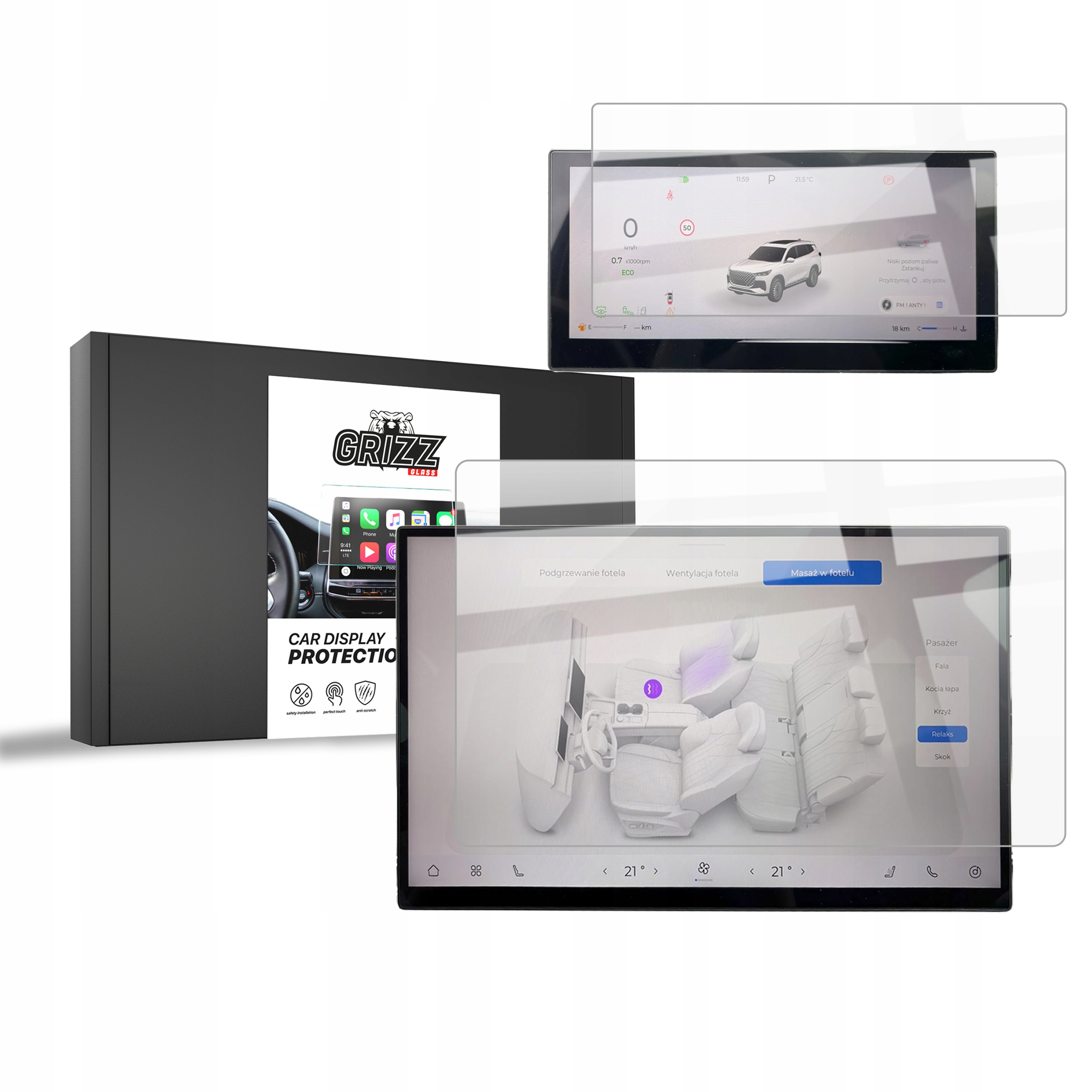 Folia ceramiczna GrizzGlass CarDisplay Protection do Chery Tiggo 8 15,6