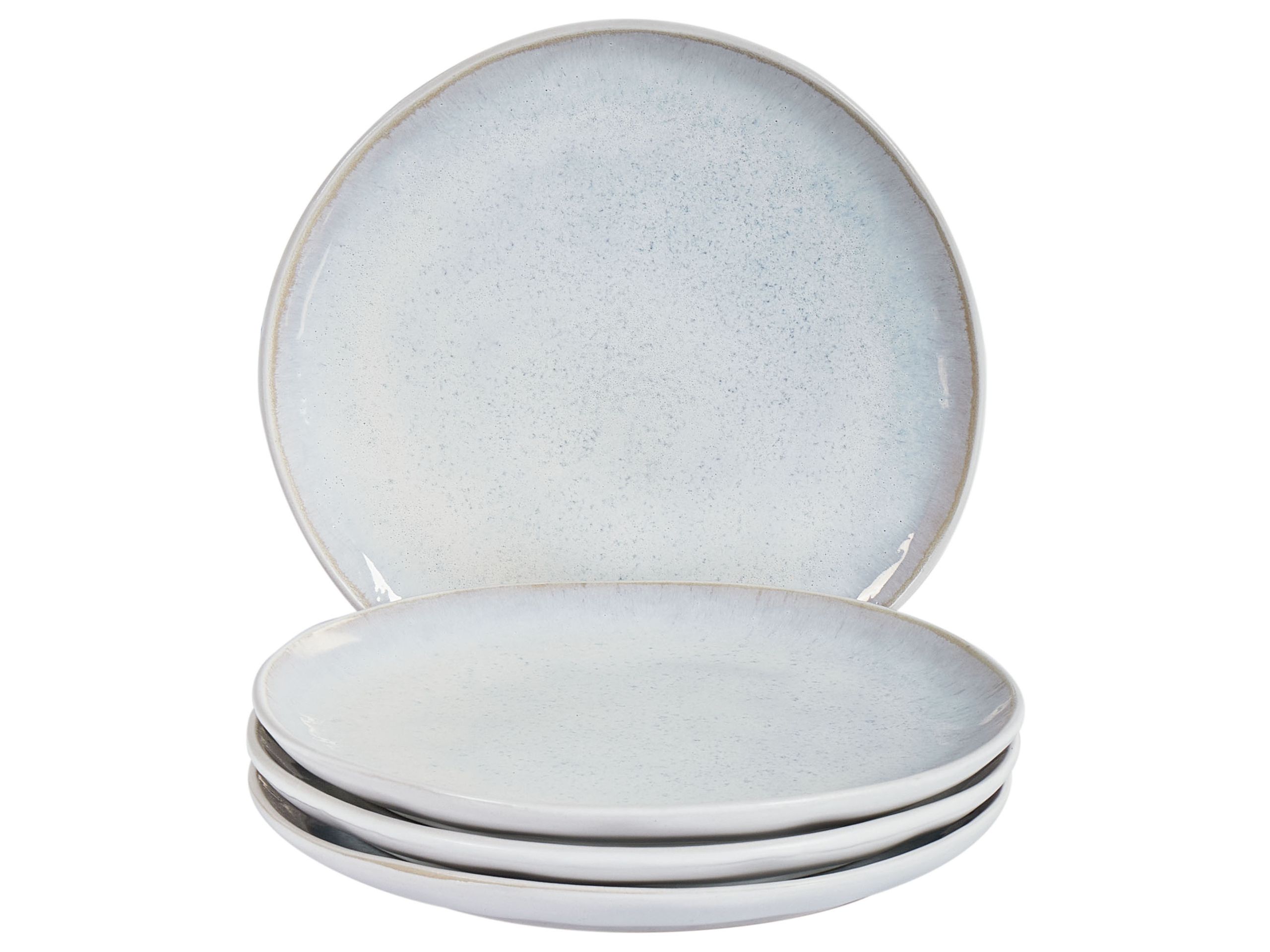 Zestaw 4 małych talerzy SESAME Kamionka Jasnoszary – Elegancja w Twojej jadalni