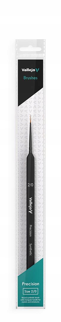 Pędzel Vallejo B03020 - Precision Round Brush z trójkątnym uchwytem