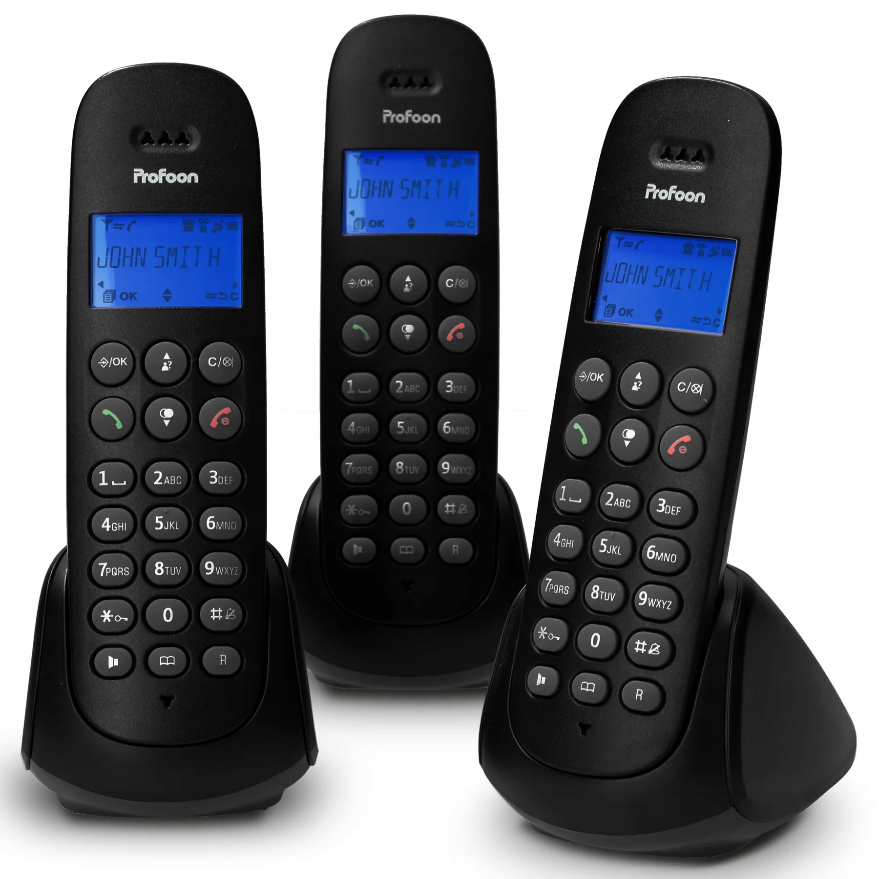 Profoon PDX-300 TRIPLE DECT – Bezprzewodowy telefon z 3 mobilnymi słuchawkami