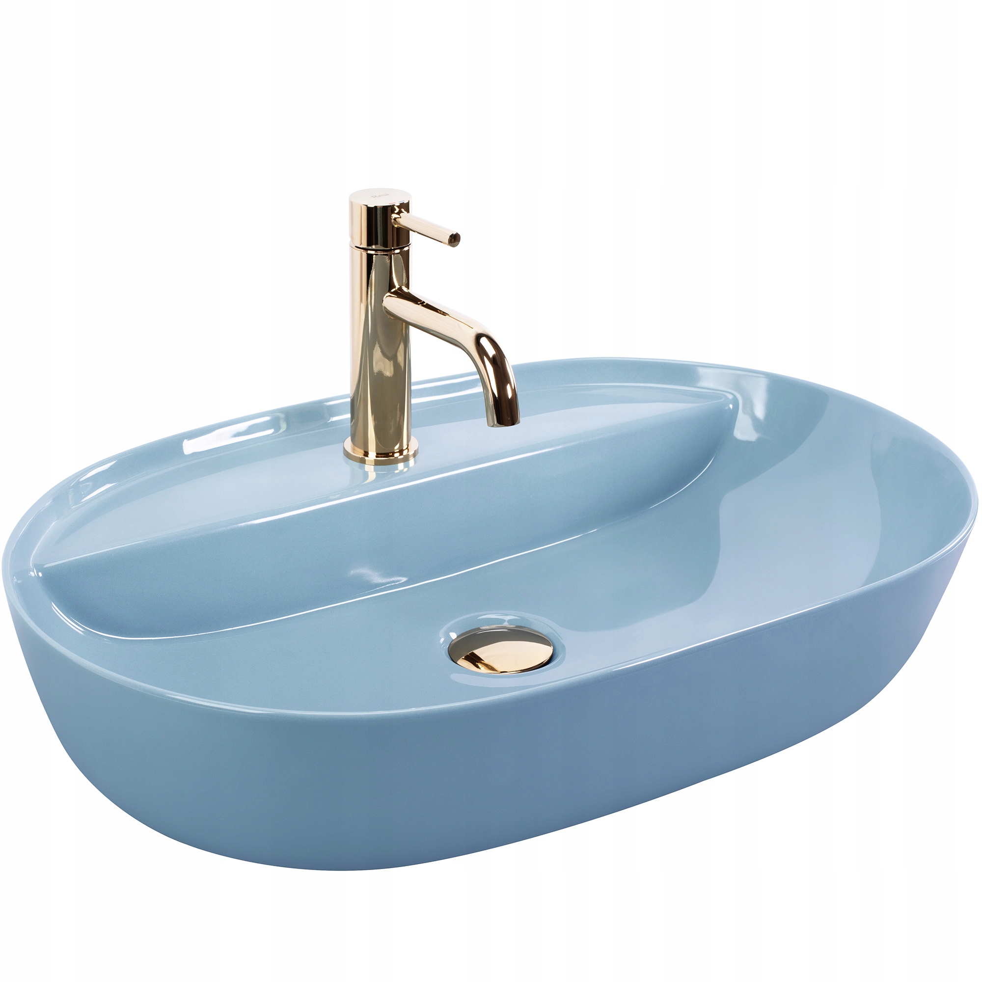 Umywalka Rea Aura 61 L. Blue Shiny – Elegancja i nowoczesność w Twojej łazience